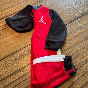 Jordan 12-18 mos black and red